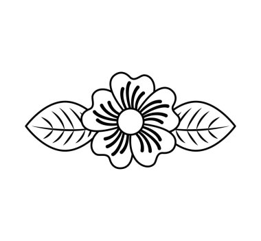 Sevimli çiçek dekoratif simgesi