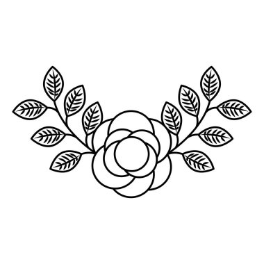 Sevimli çiçek dekoratif simgesi