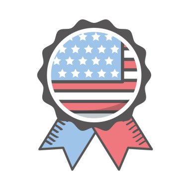 Şerit ve yıldız ile Amerikan çerçeve