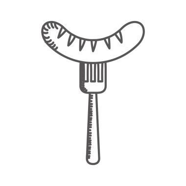 lezzetli sosis izole simgesi