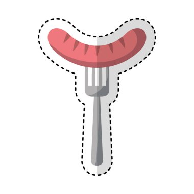 lezzetli sosis izole simgesi