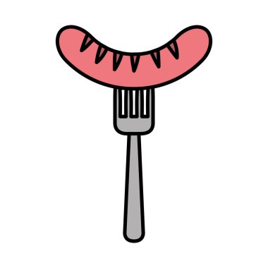 lezzetli sosis izole simgesi