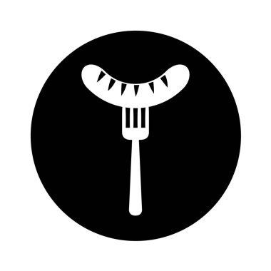 lezzetli sosis izole simgesi