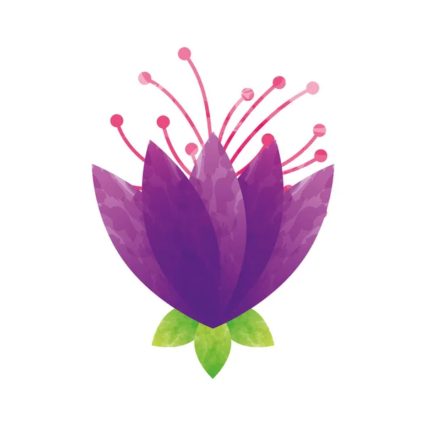 Cute flower decorative icon — Stock Vector