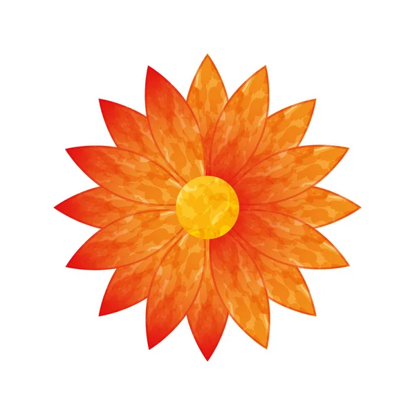 Sevimli çiçek dekoratif simgesi — Stok Vektör