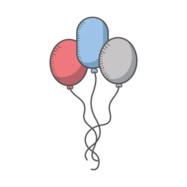 Luftballons-Party — Stockvektor
