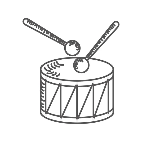 Drump 악기 고립 된 아이콘 — 스톡 벡터