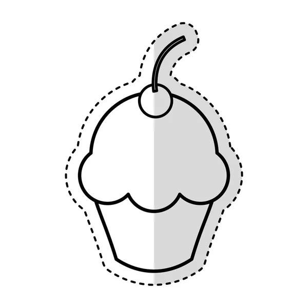 Köstliche Cupcake isoliert Symbol — Stockvektor