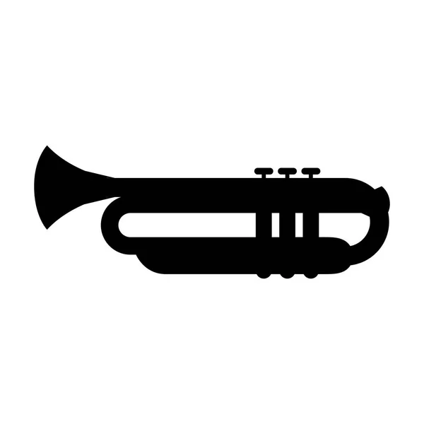 Trumpet instrument isolerade ikonen — Stock vektor