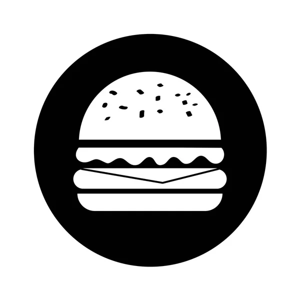 美味的汉堡快餐孤立的图标 — 图库矢量图片