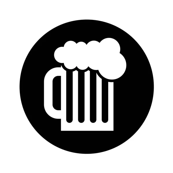 Birra in vaso icona isolata — Vettoriale Stock