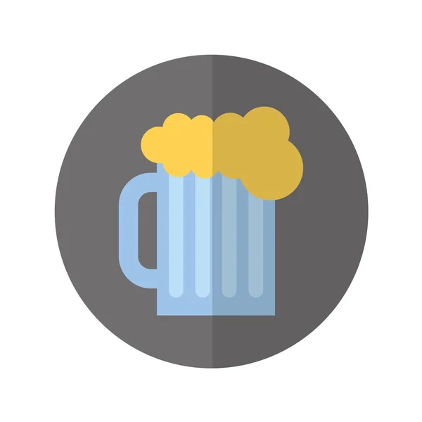 Bier in de pot geïsoleerde pictogram — Stockvector