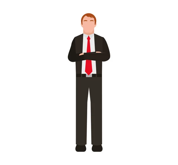 Empresário avatar personagem ícone — Vetor de Stock