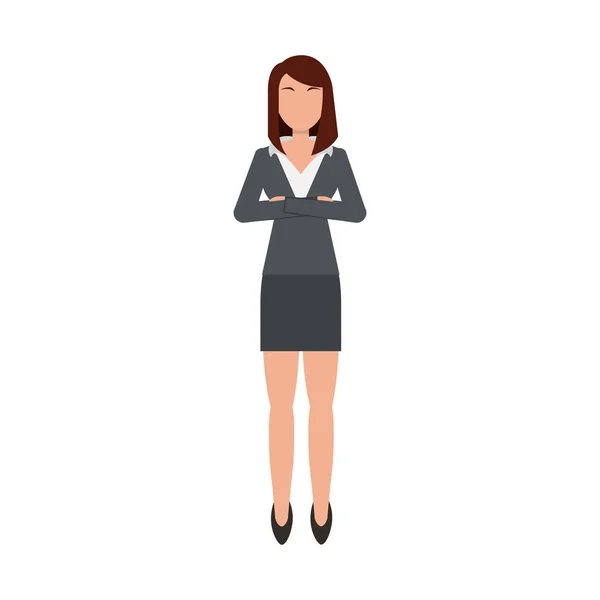 Businesswoman avatar character icon — Stock Vector