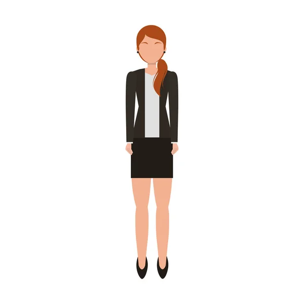 Businesswoman avatar character icon — Stock Vector