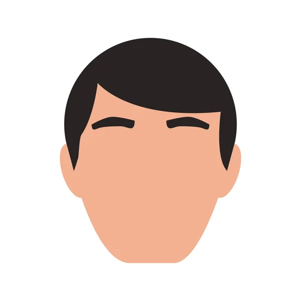 Tête homme avatar icône — Image vectorielle