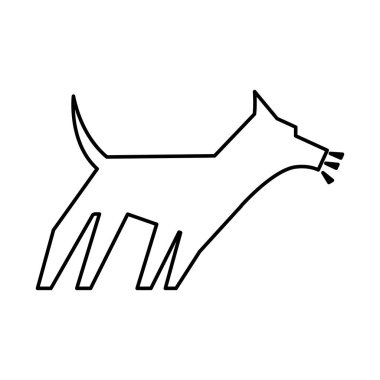 evde beslenen hayvan köpek maskot siluet