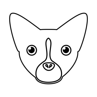 evde beslenen hayvan köpek baş siluet