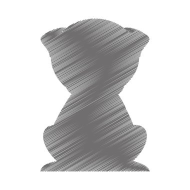 evde beslenen hayvan köpek maskot siluet