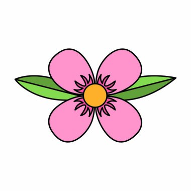 Sevimli çiçek dekoratif simgesi