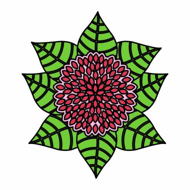 Sevimli çiçek dekoratif simgesi