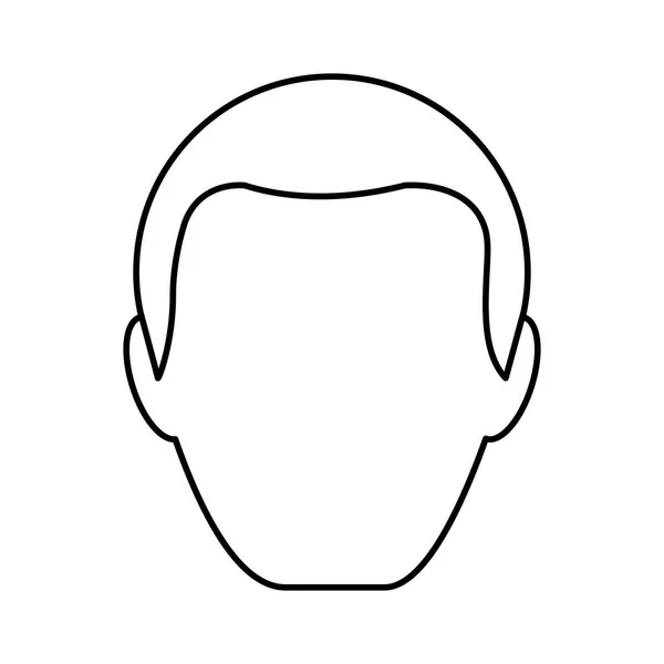 Testa uomo avatar icona — Vettoriale Stock