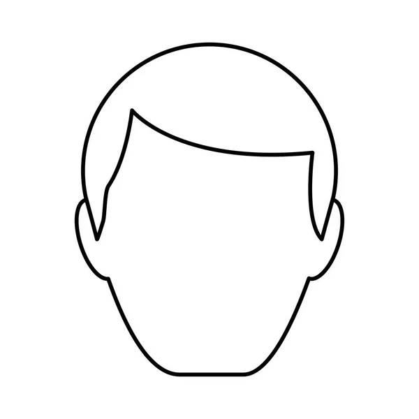 Głowa mężczyzny avatar ikona — Wektor stockowy