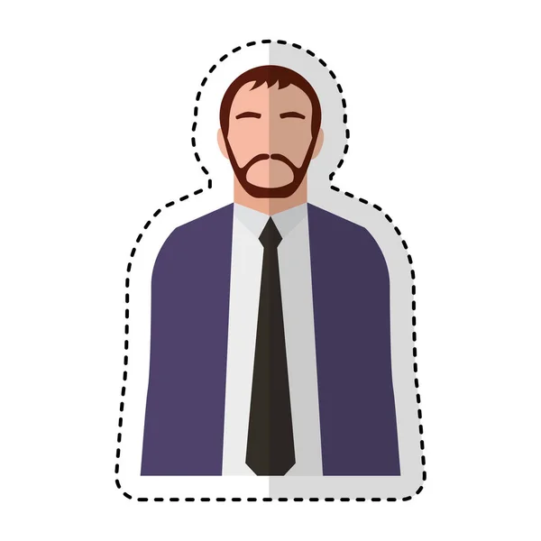 Empresário avatar personagem ícone — Vetor de Stock