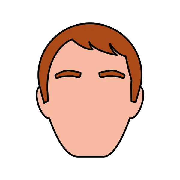 Голова людина значок аватар — стоковий вектор