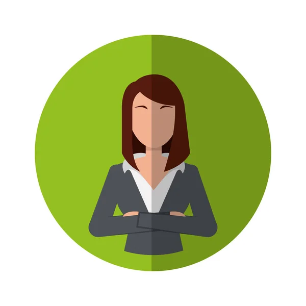 Üzletasszony avatar karakter ikonra — Stock Vector