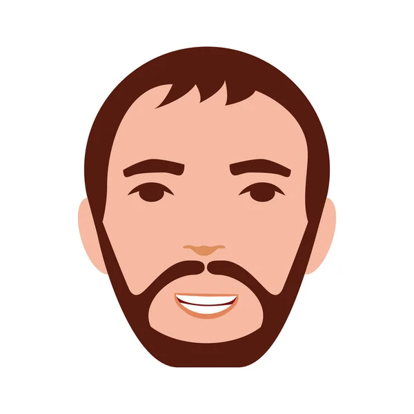 Głowa mężczyzny avatar ikona — Wektor stockowy