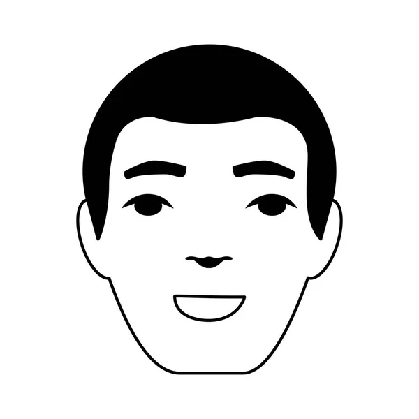 Cabeça homem avatar ícone — Vetor de Stock
