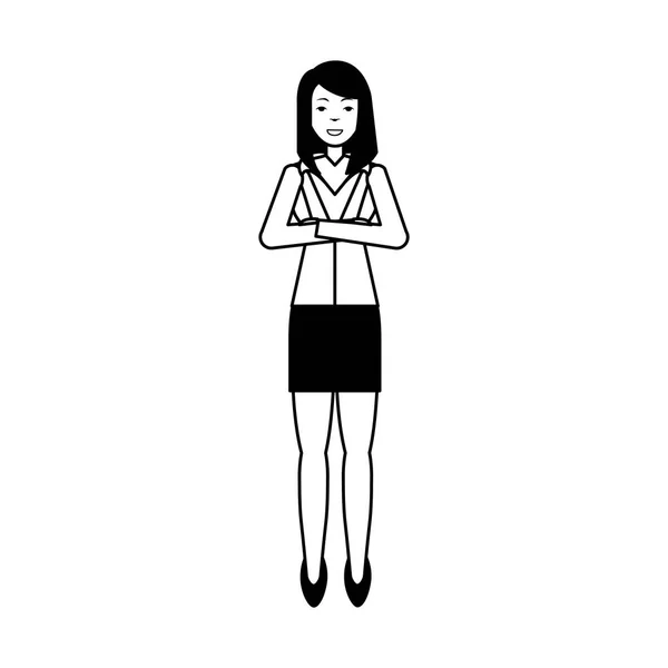 Donna d'affari avatar personaggio icona — Vettoriale Stock