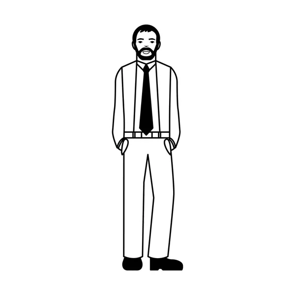 Affärsman avatar karaktär ikon — Stock vektor
