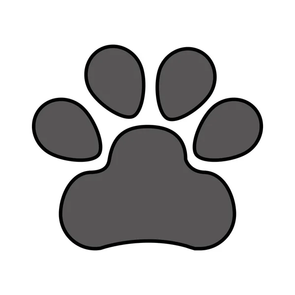Empreinte de chien icône isolée — Image vectorielle