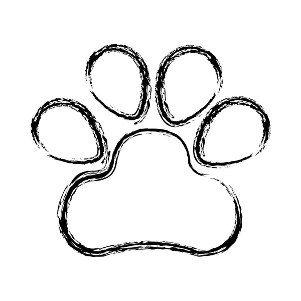Impronta del cane icona isolata — Vettoriale Stock