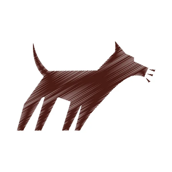 Silhueta mascote cão de estimação — Vetor de Stock