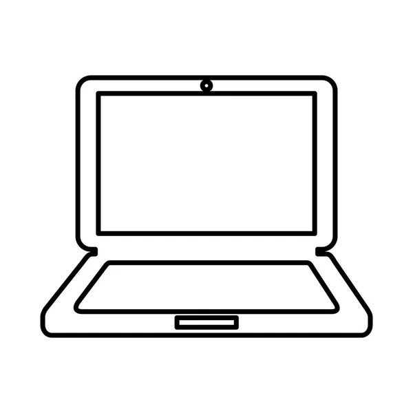 Laptop computer isolated icon — Stock Vector