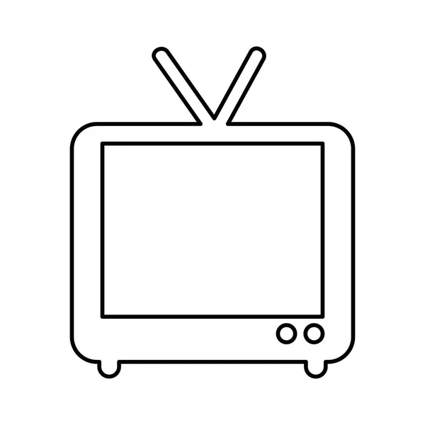 Retro tv aislado icono — Vector de stock