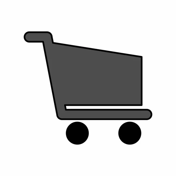 Shopping cart isolerade ikonen — Stock vektor