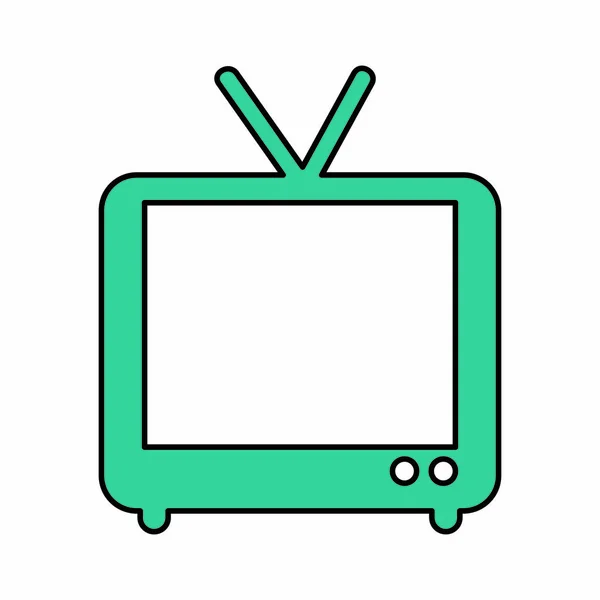 Retro tv aislado icono — Archivo Imágenes Vectoriales