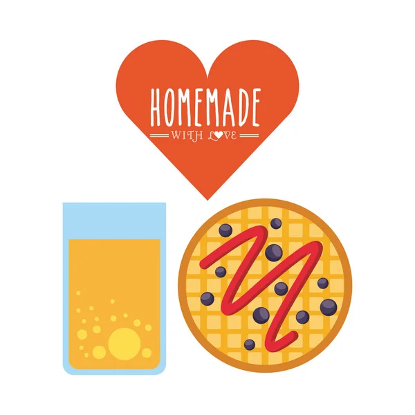 Homemade with love design — Stock Vector