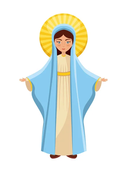 Virgen María icono — Vector de stock