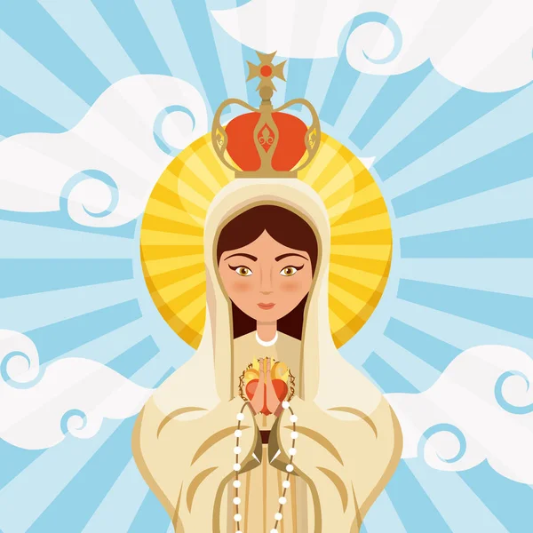 Virgen María icono — Archivo Imágenes Vectoriales