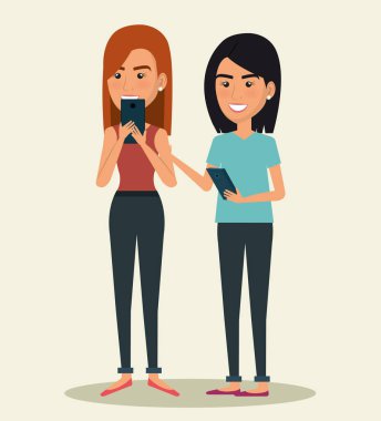 akıllı telefon simgesini kullanarak çift