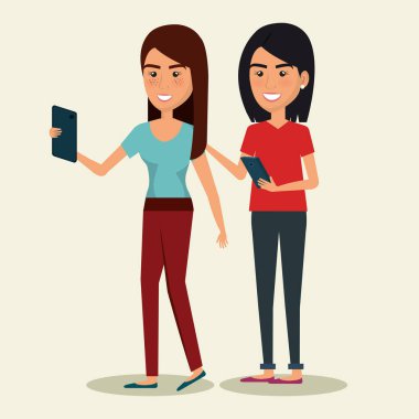 akıllı telefon simgesini kullanarak çift