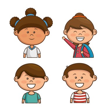 sevimli küçük çocuklar karakter