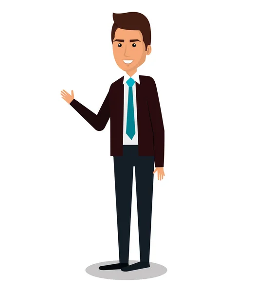 Businessman avatar character icon — Stock Vector