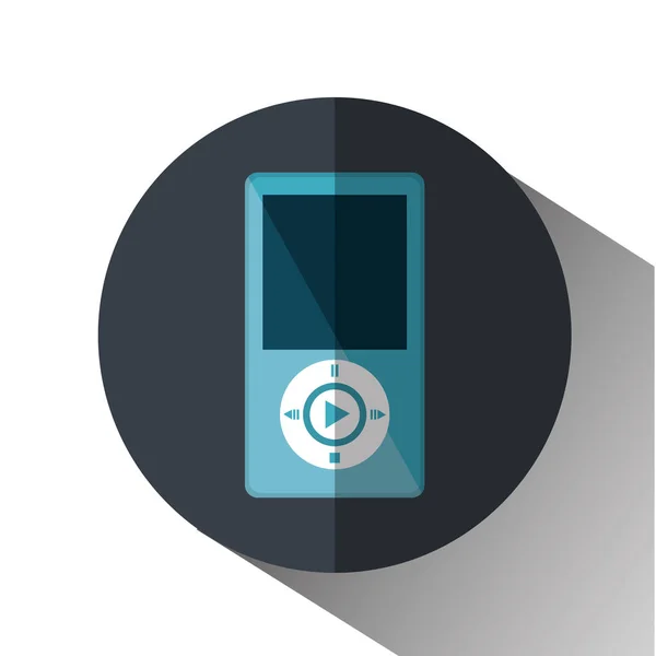 MP3 hudební přehrávač izolované ikona — Stockový vektor