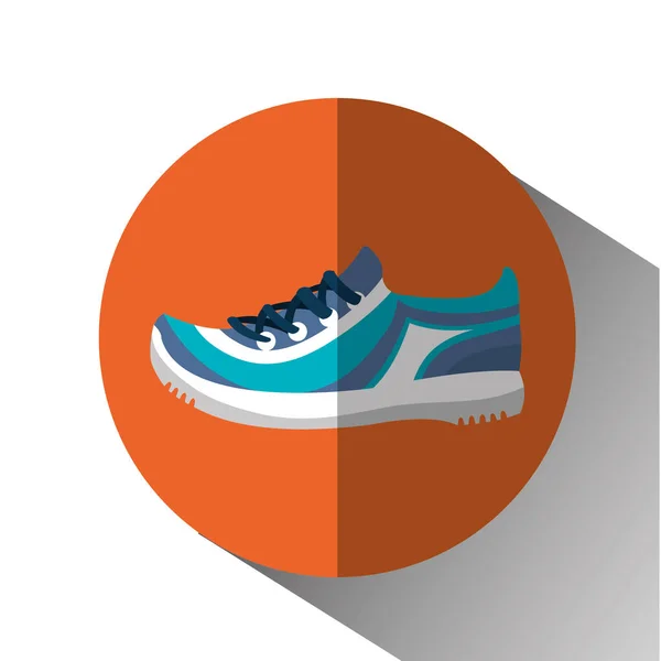 Chaussure de tennis icône isolée — Image vectorielle